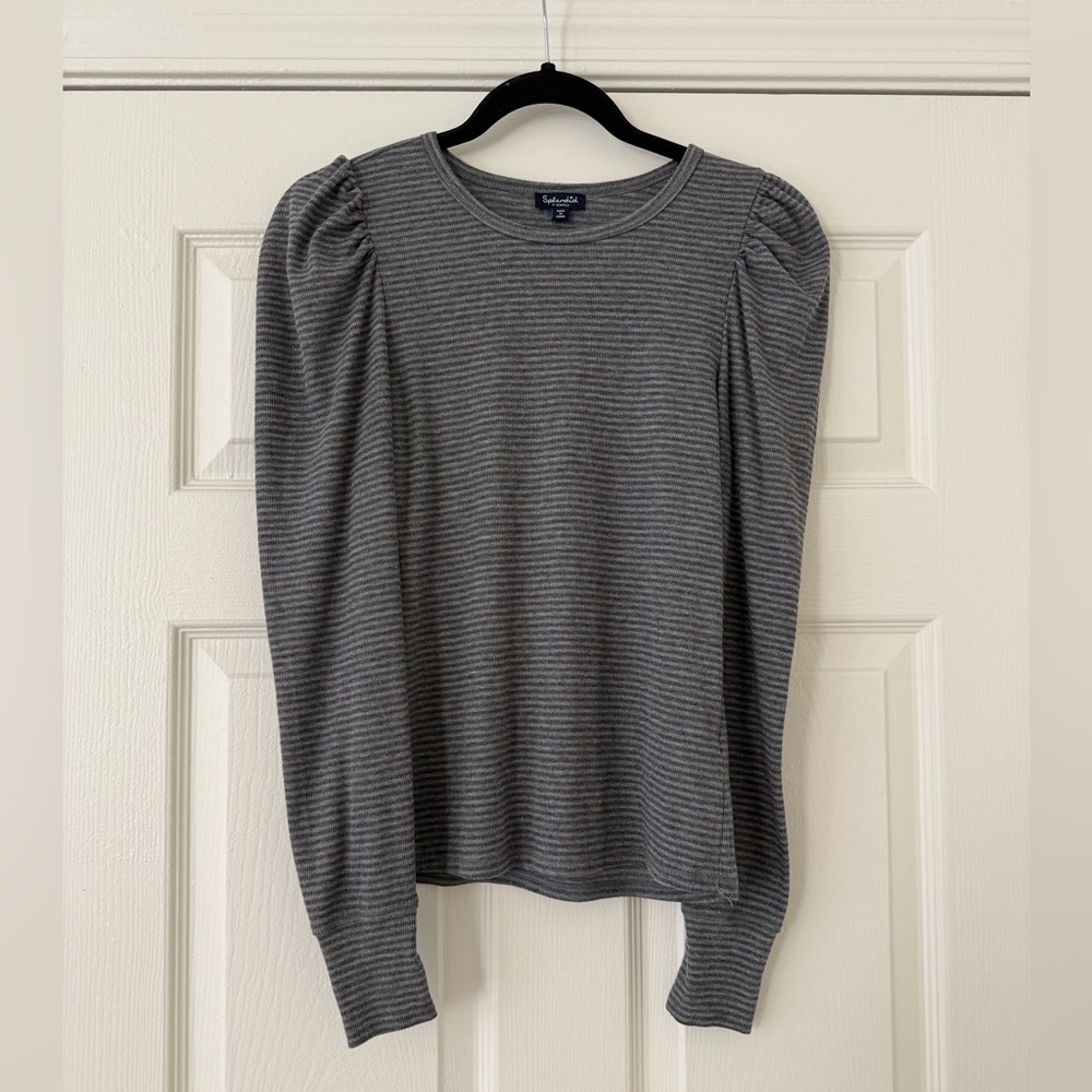 Anthropologie Splendid Puff Sleeve Long Sleeve Top